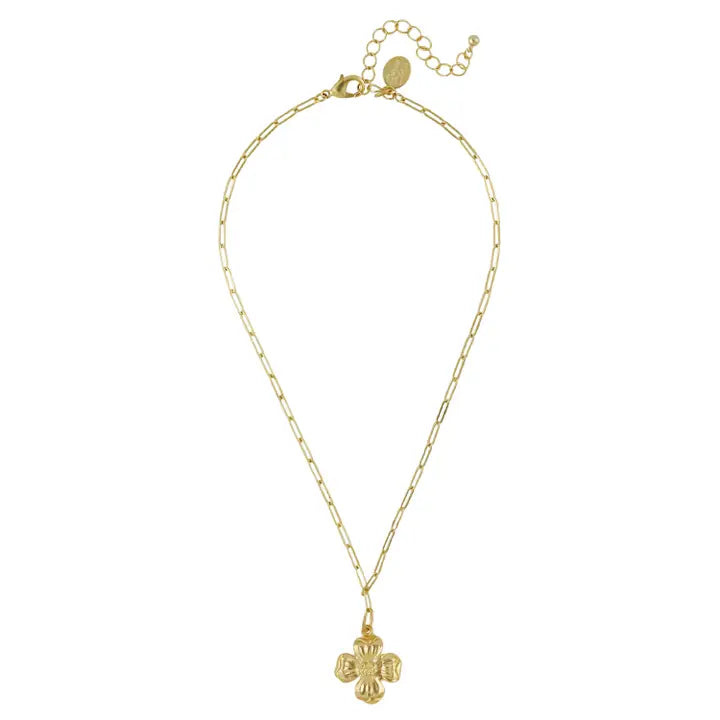 Susan Shaw Dogwood Paperclip Necklace