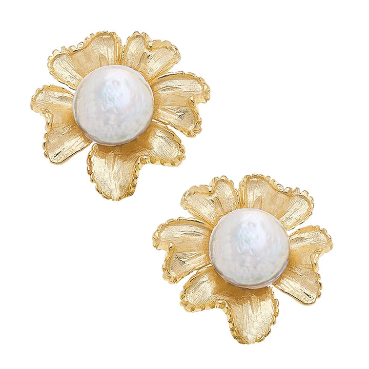 Susan Shaw Marigold Pearl Stud
