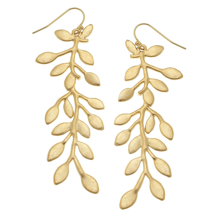 Susan Shaw Gold Vine Earrings
