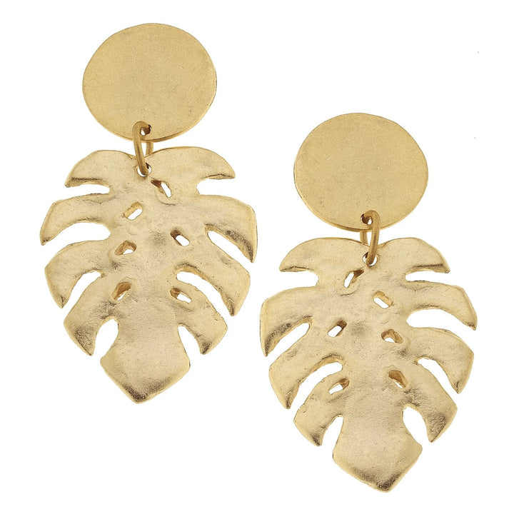 Susan Shaw Palm Leaf Earrings