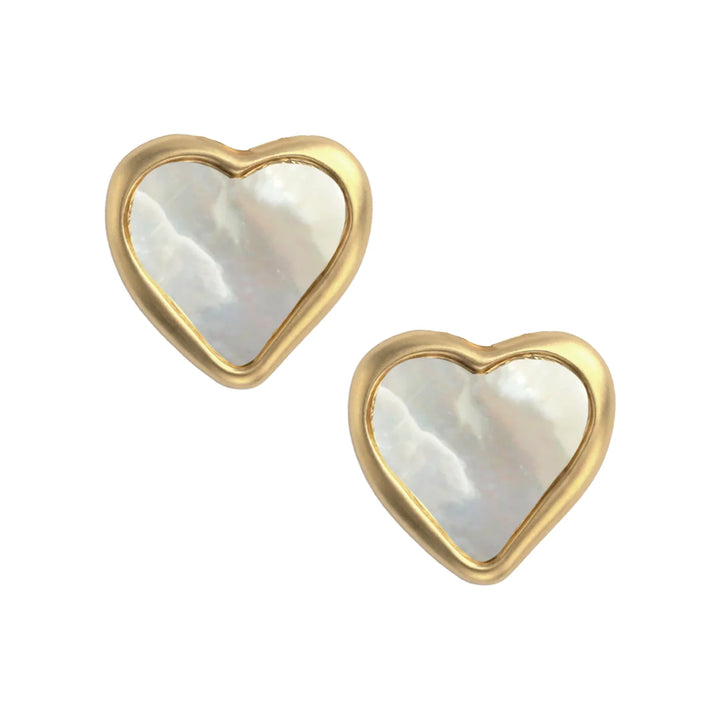 Susan Shaw Pearl Heart Studs