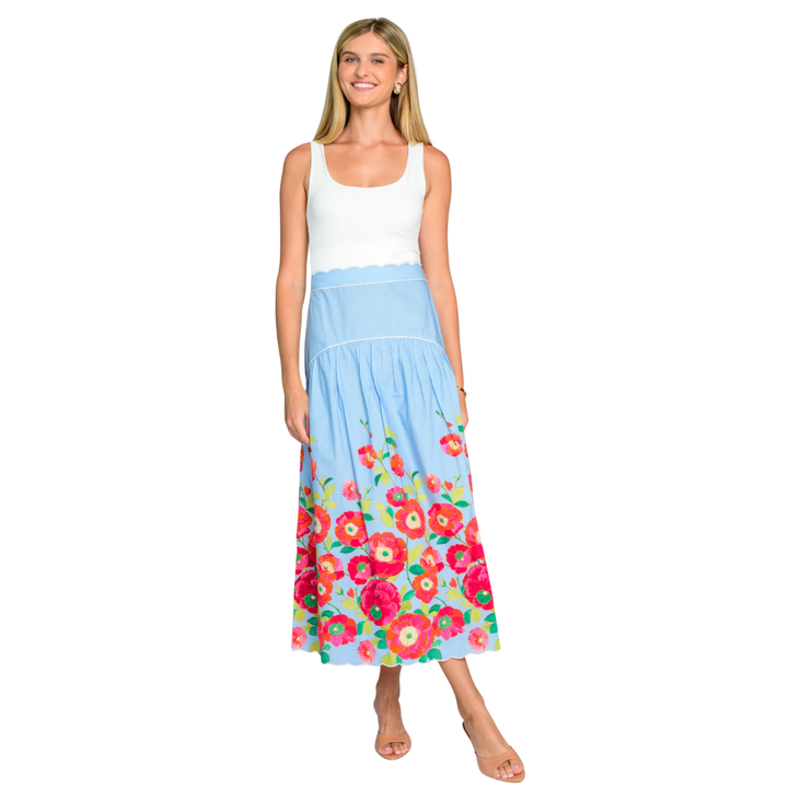 Elizabeth James Phoebe Skirt Poppy Patch Blueberry
