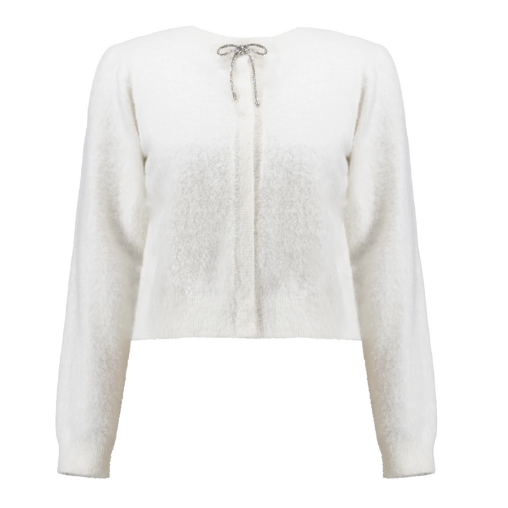 Joseph Ribkoff Rhinestone Bow Cardigan