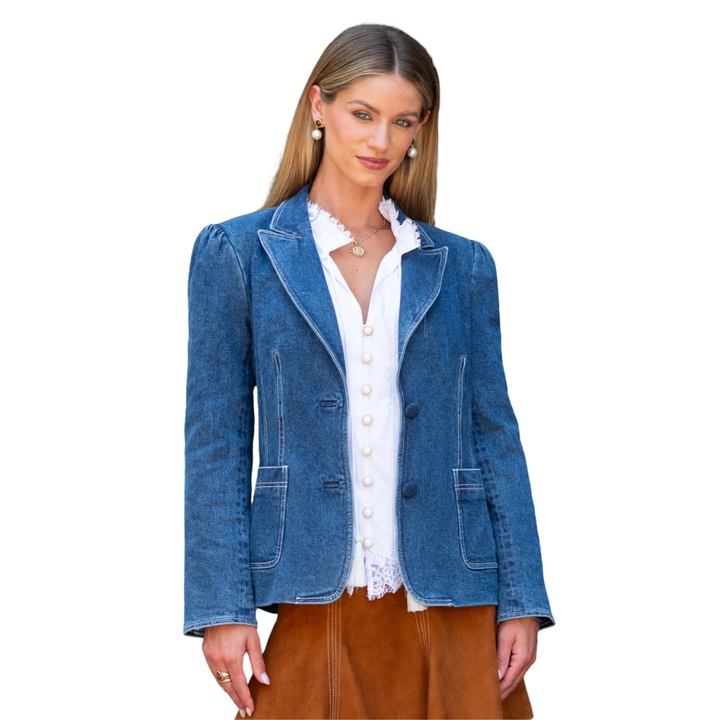 Elizabeth James Elizabeth Denim Blazer