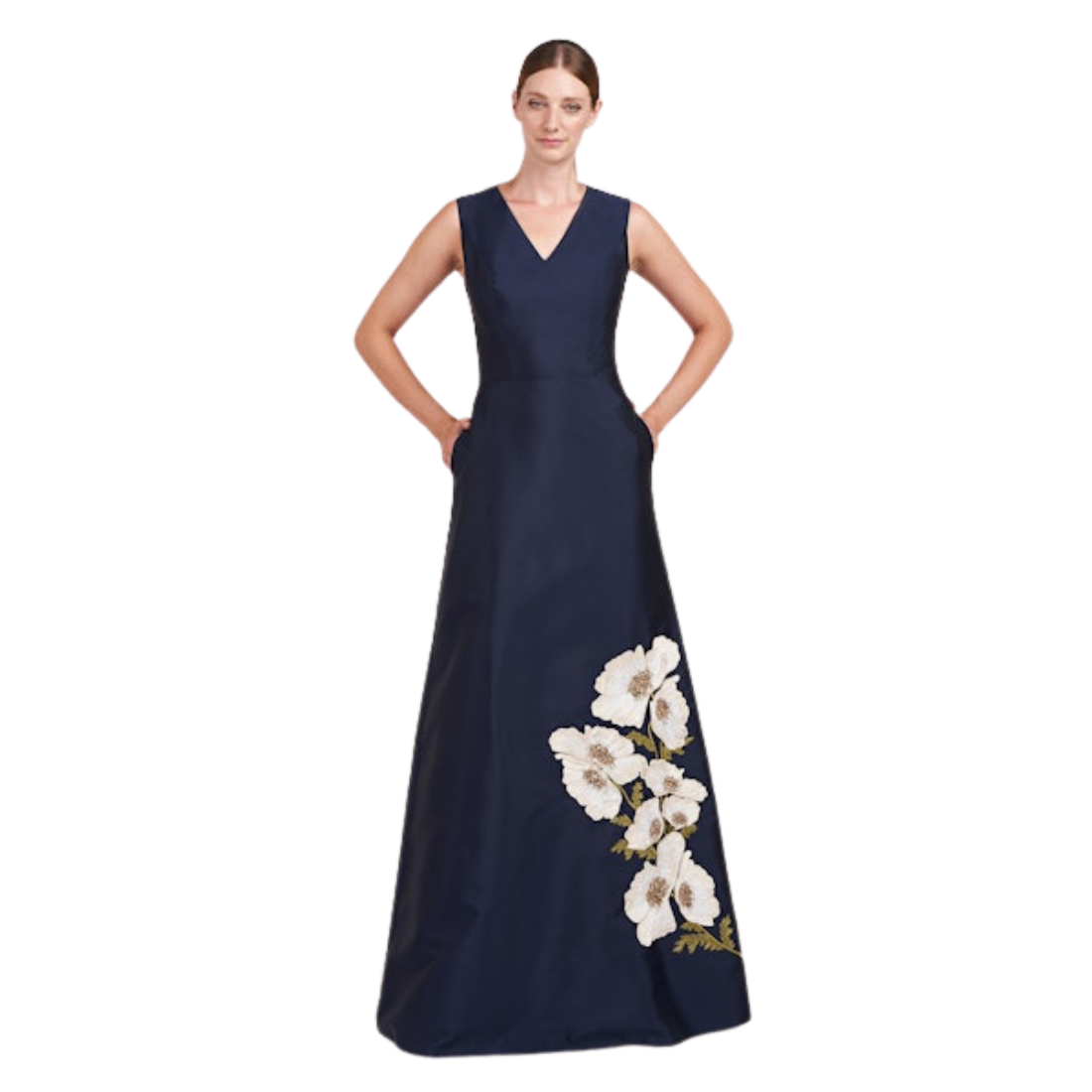 kay unger dress Mariah Gown  bateau neckline Regina Tea Length Dress 