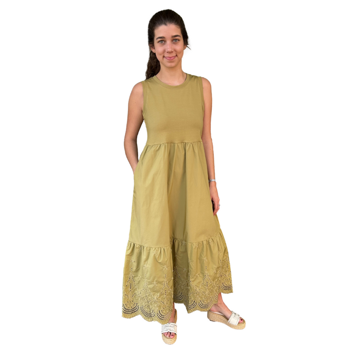 Elliott Lauren Eyelet Maxi Dress