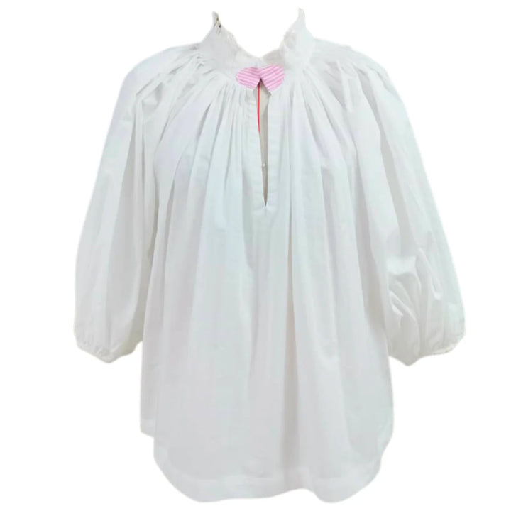 Caryn Lawn Camille Top White