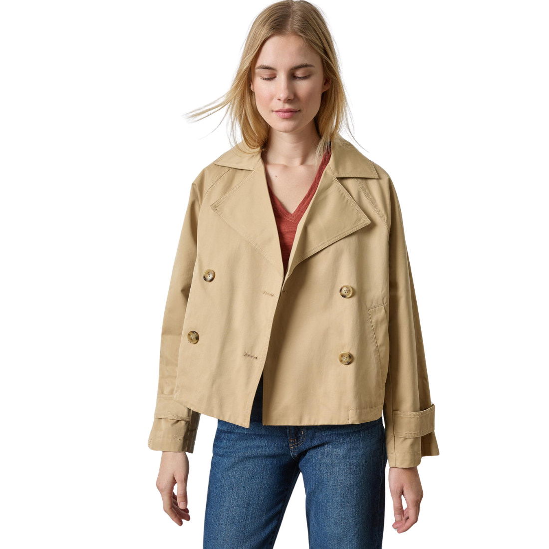 Lilla P Double Breasted Short Trench – Amelia's Apparel