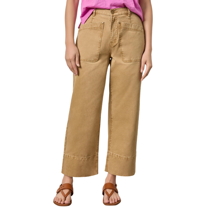 Lilla P Twill Straight Leg Pant Buckwheat