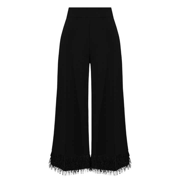Joseph Ribkoff Novelty Knit Fringe Hem Pant