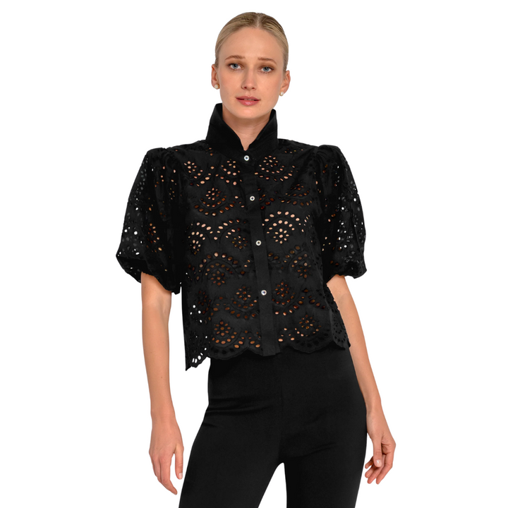 Gretchen Scott Babs Eyelet Top
