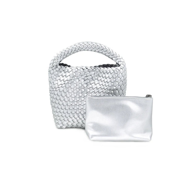 Woven Mini Hobo Bag