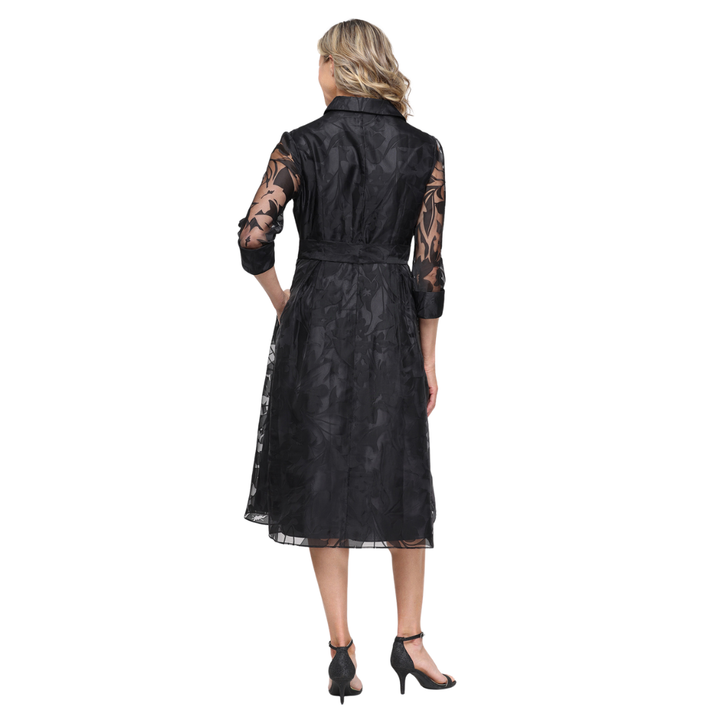Alex Evenings Burnout Organza Midi Dress