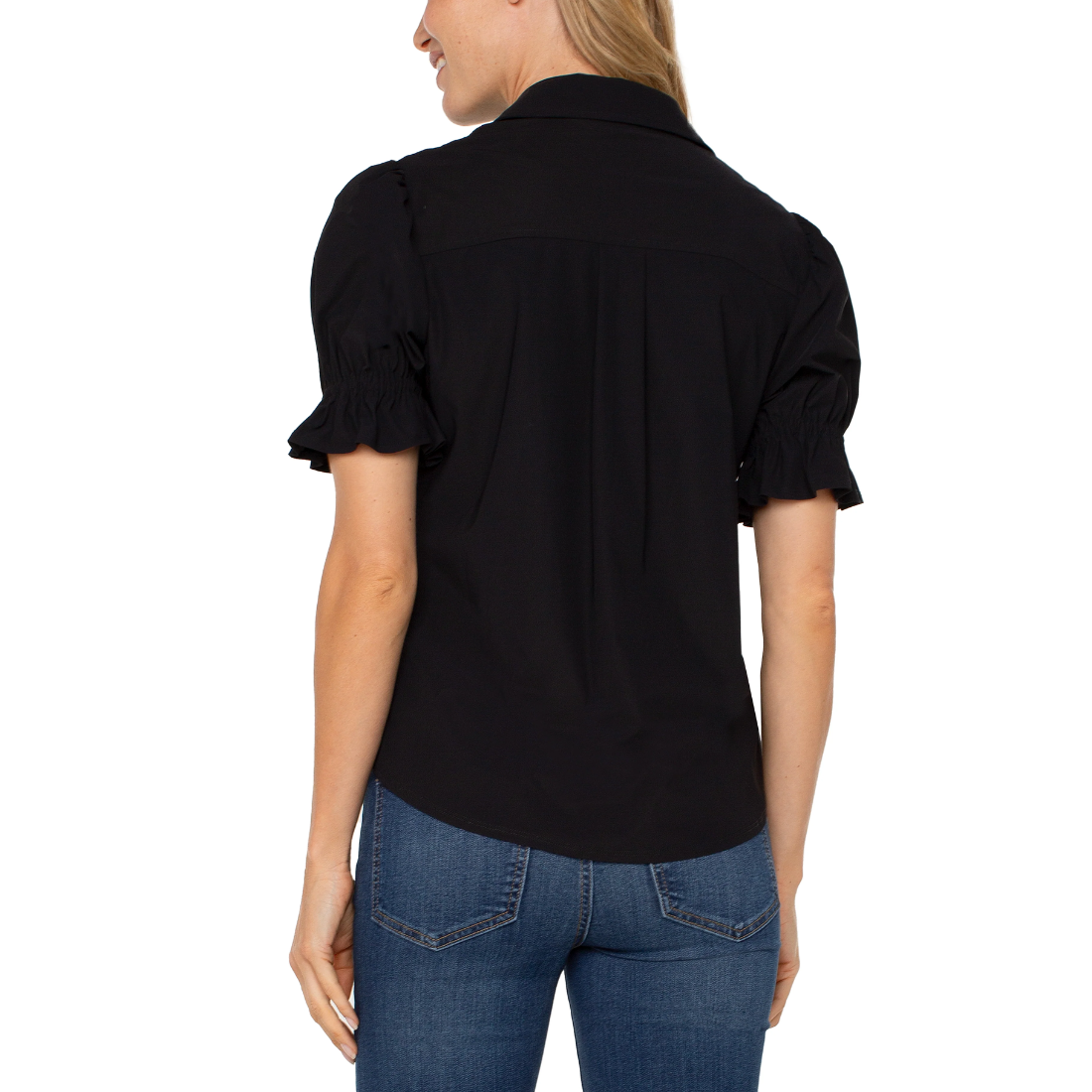 Liverpool Puff Sleeve Snap Front Shirt