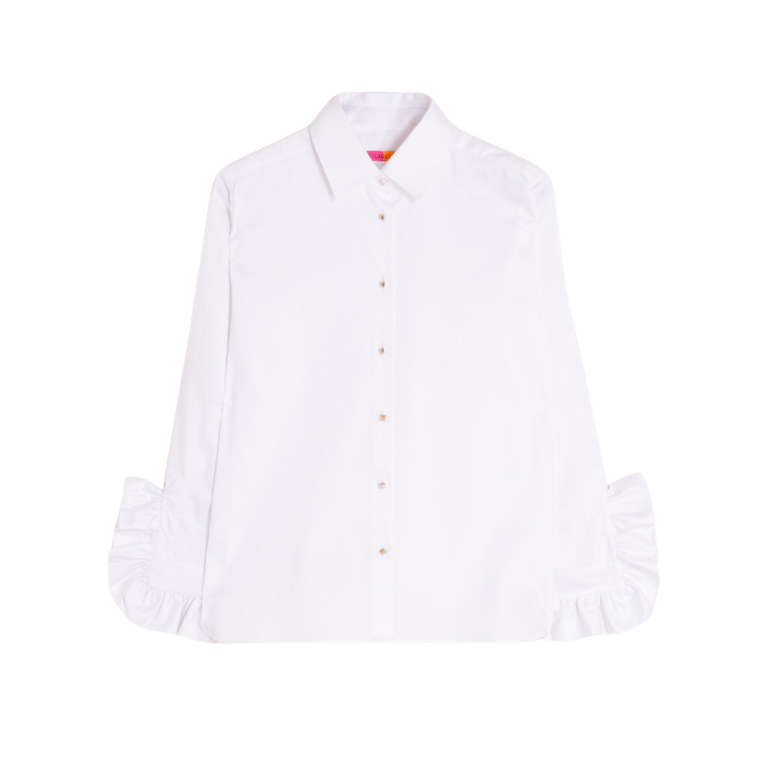 Vilagallo White Ruffle Blouse