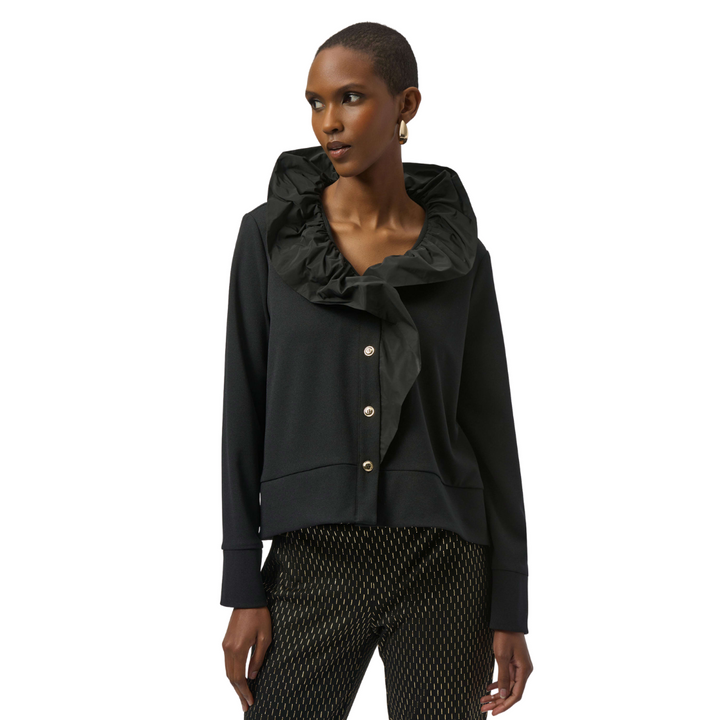 Joseph Ribkoff Scuba Crêpe Ruffle Jacket