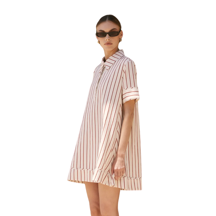 Raleigh Rust Stripe Dress