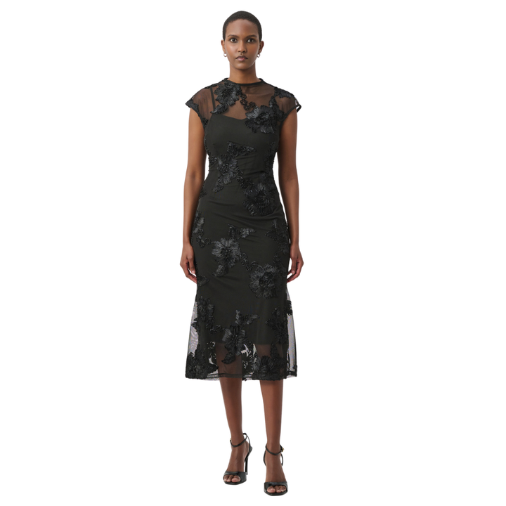 Joseph Ribkoff Embellished Trumpet Dress