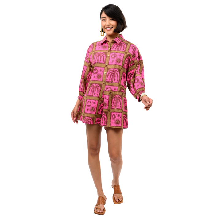 Uncle Frank Block Tropical Romper