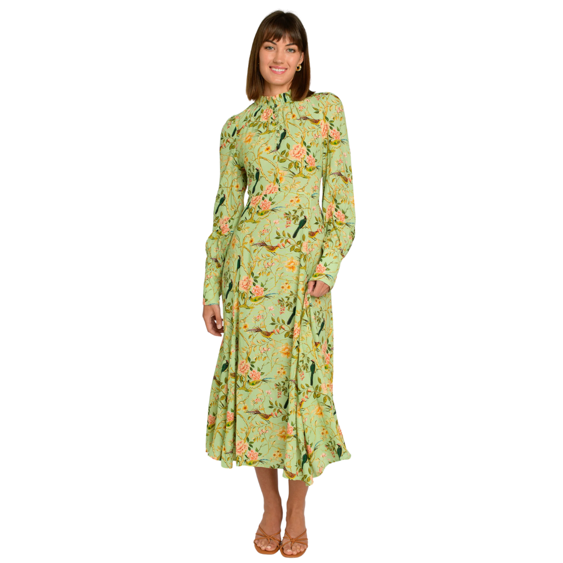 Elizabeth James Morgan Dress Chinoiserie Pear