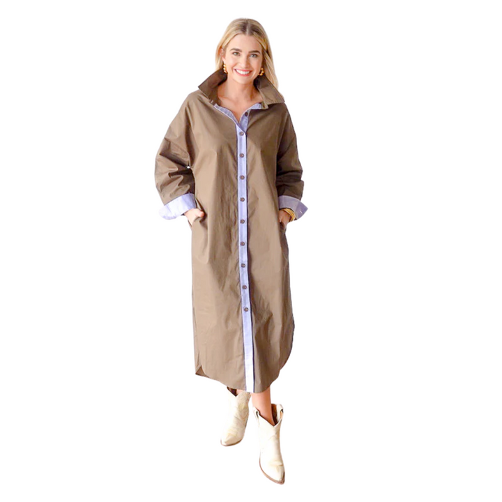 Caryn Lawn Dani Dress Forest & Lavender