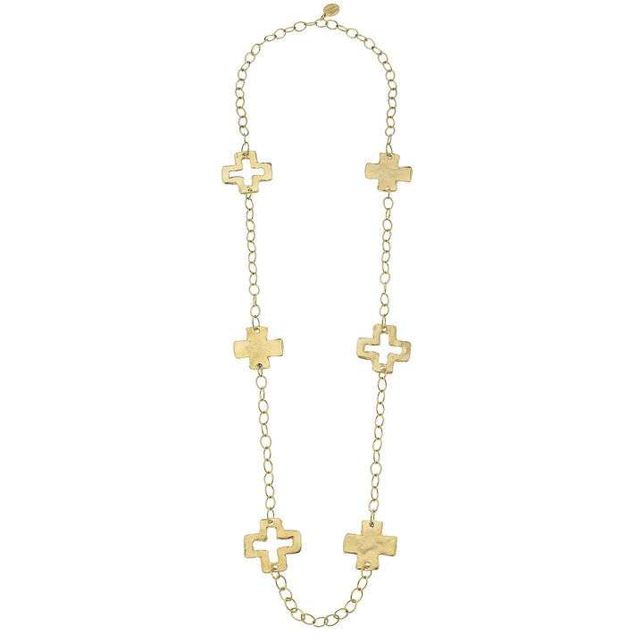 Susan Shaw Long Cross Chain Necklace