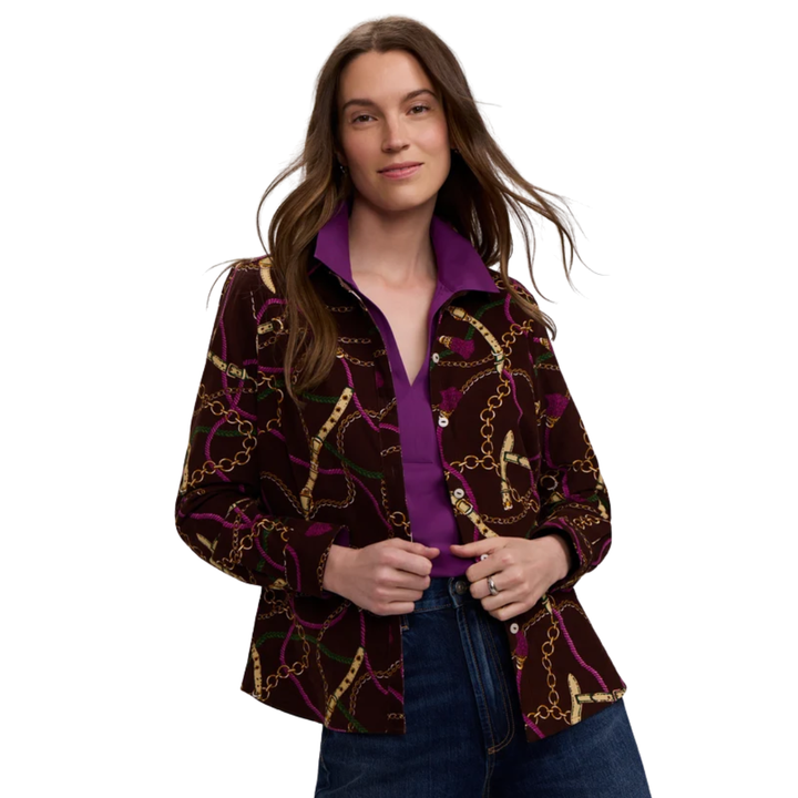Foxcroft Hampton Corduroy Top