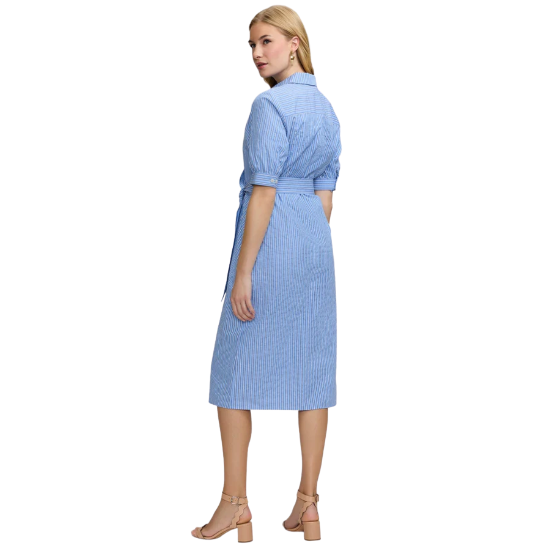 Foxcroft Esther Midi Striped Dress