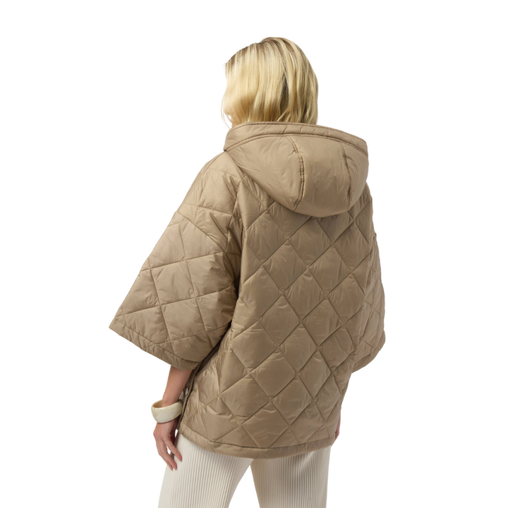 Joseph Ribkoff Woven Diamond Quilt Hooded Jacket