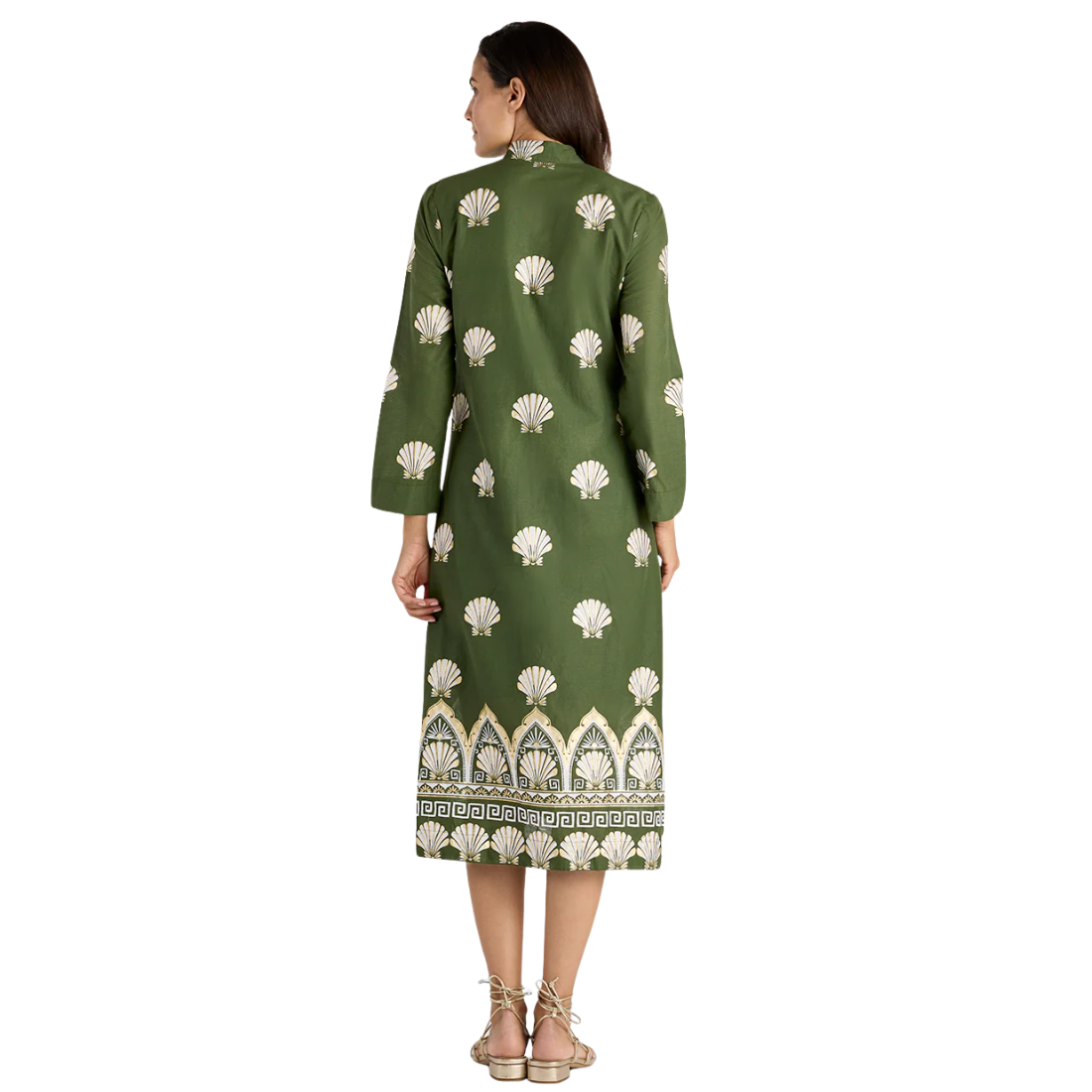 Jude Connally Lyra Dress Gilded Shell Loden