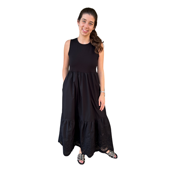 Elliott Lauren Eyelet Maxi Dress