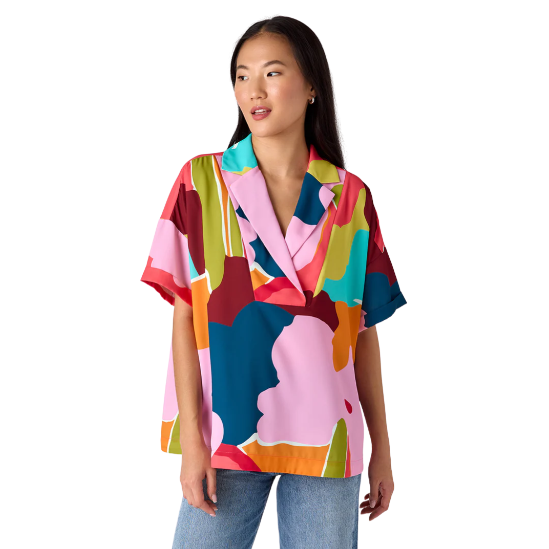Crosby Mary Tunic Block Poppy