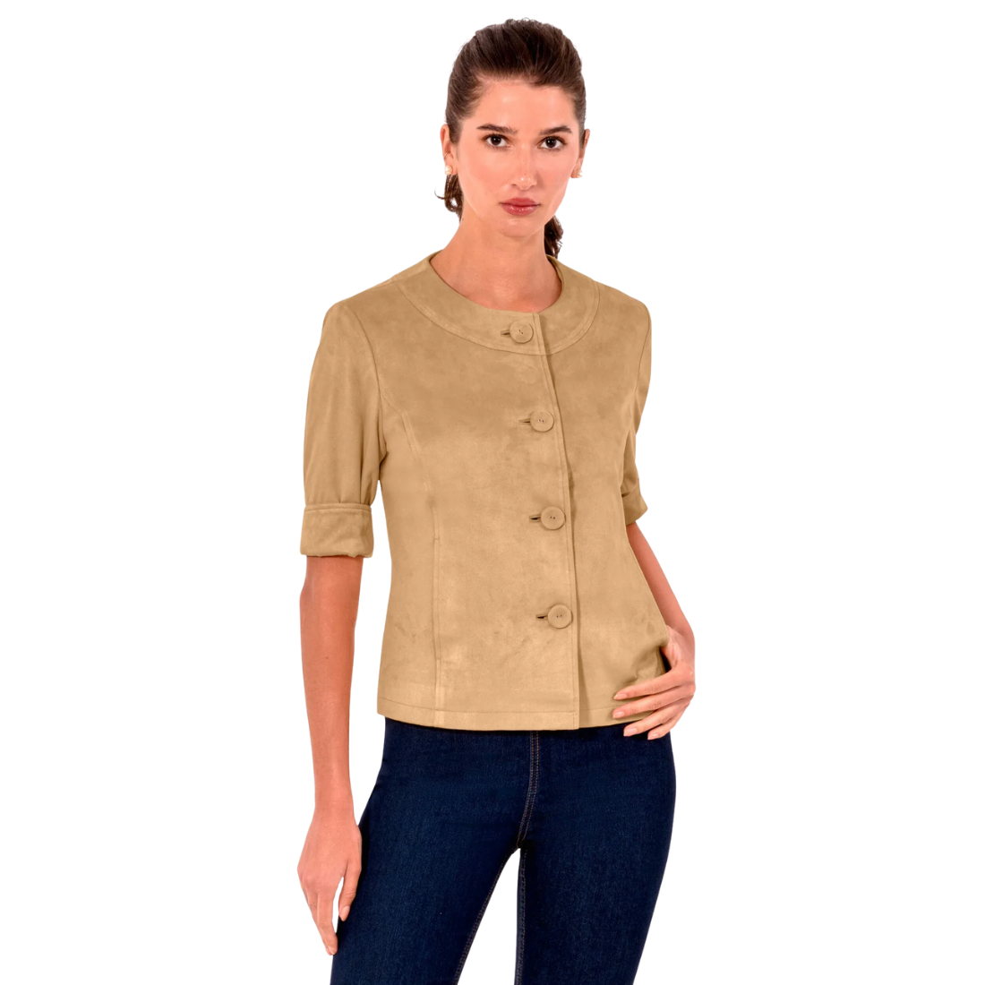 Gretchen Scott Short Stop Shacket Suede