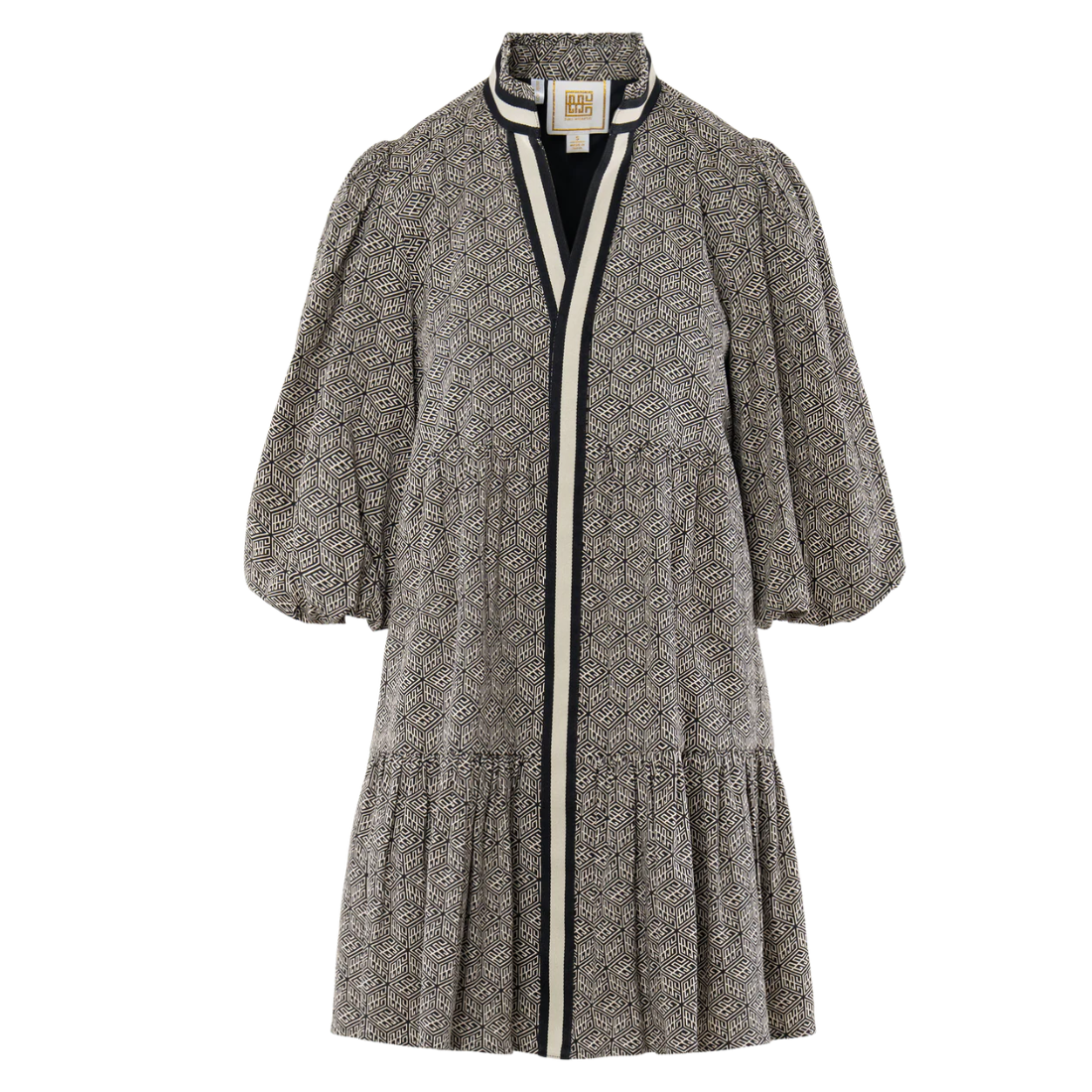 Emily McCarthy Sadie Dress Black Monogram