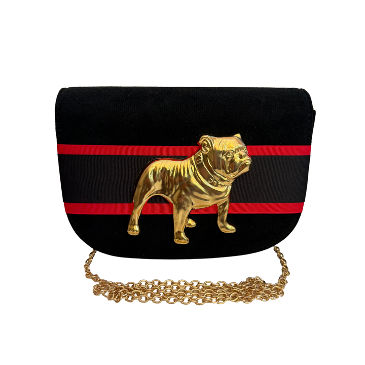 Lisi Lerch Ivy Suede Bulldog Clutch