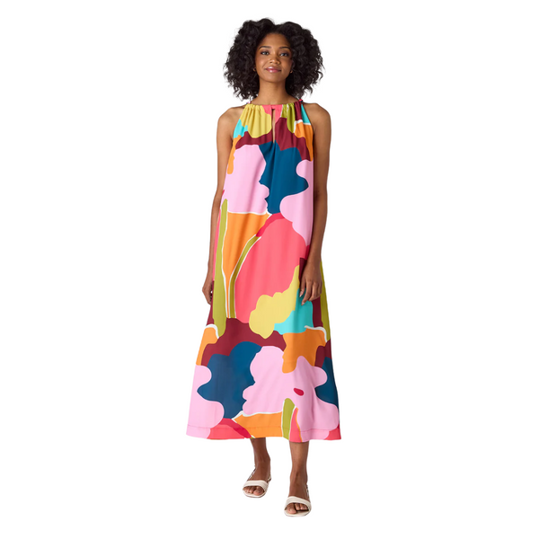 Crosby Julie Dress Block Poppy