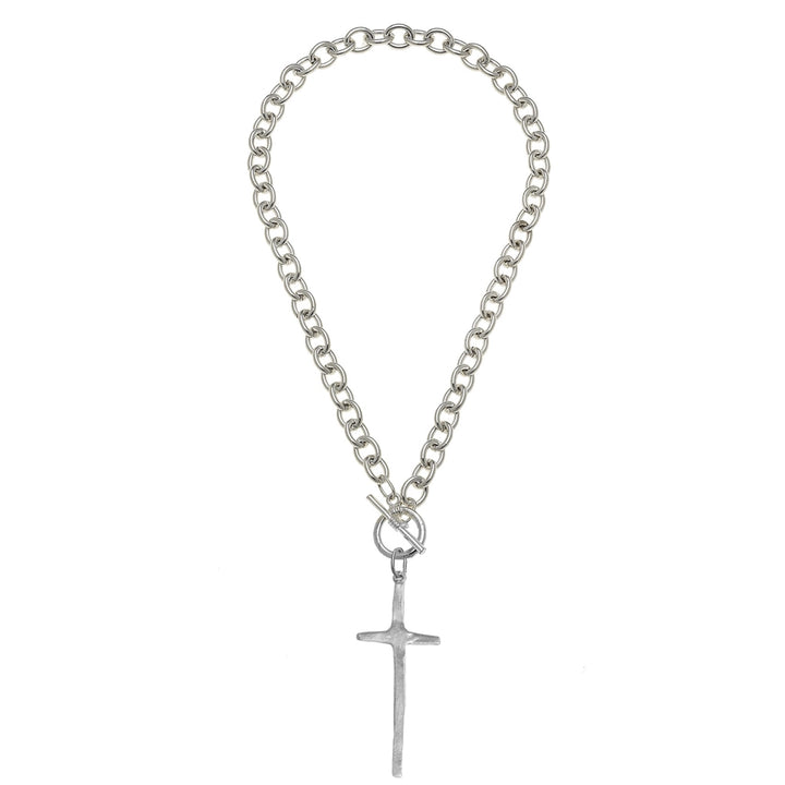 Susan Shaw Tall Cross Toggle Necklace