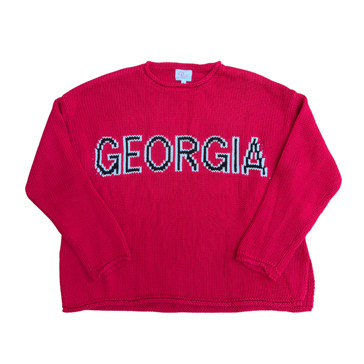 Rollneck Red Georgia Sweater