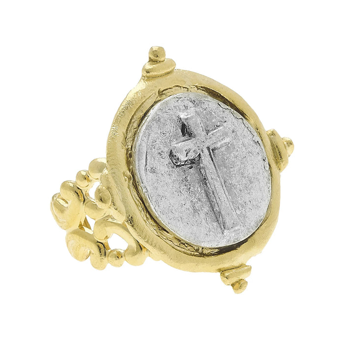 Susan Shaw Intaglio Cross Ring