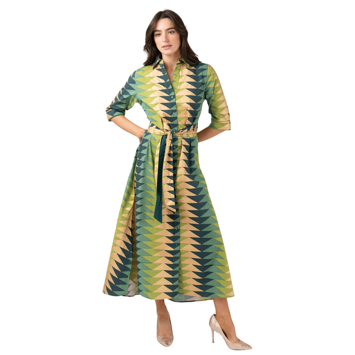 Beau & Ro Eloise Dress Forest Bagru