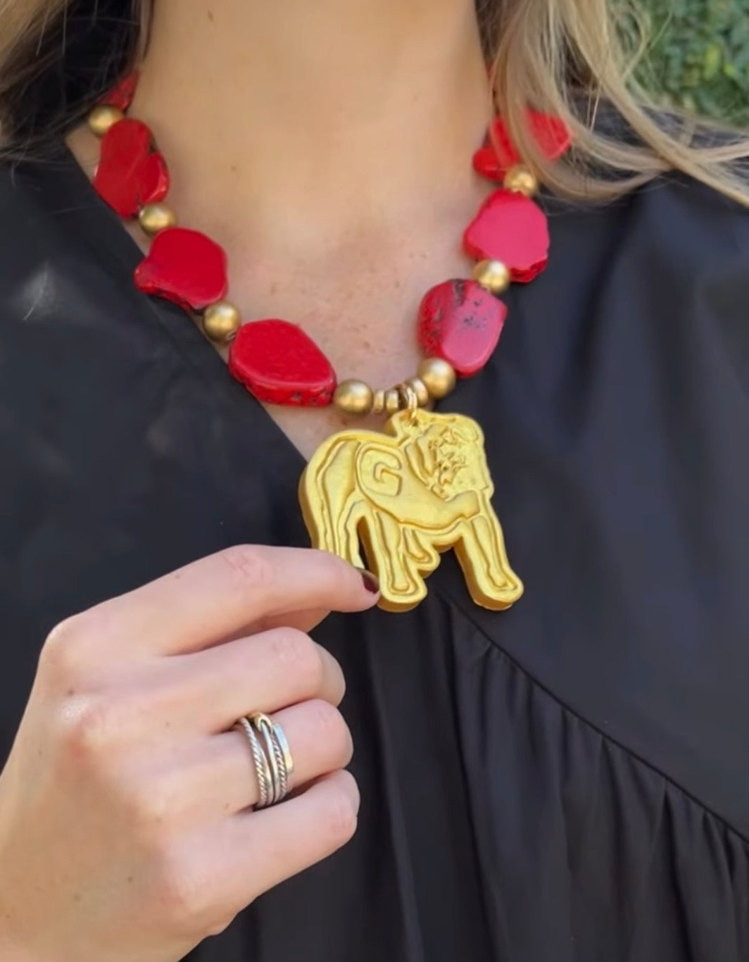 Hidden Truth Bulldog Nugget Necklace