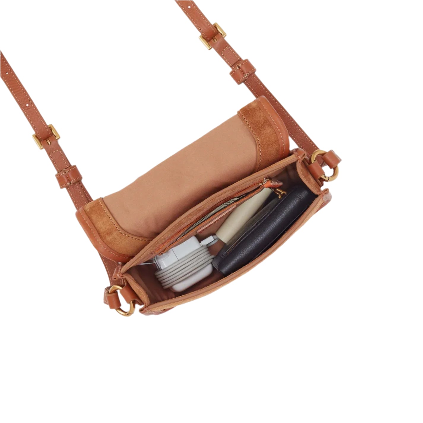 HOBO Kiva Oak Barrel Suede Crossbody