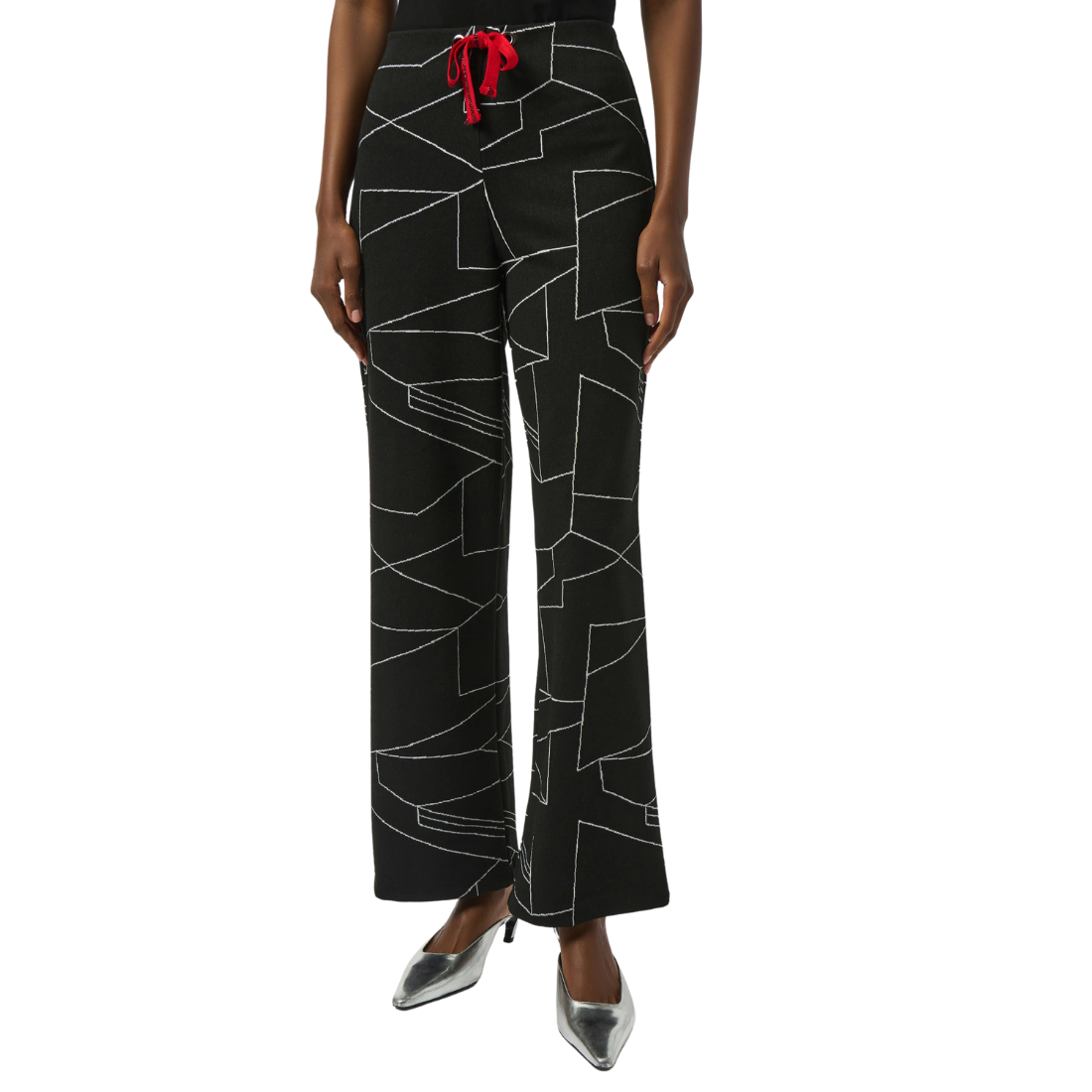 Joseph Ribkoff Jacquard Knit Abstract Print Pants