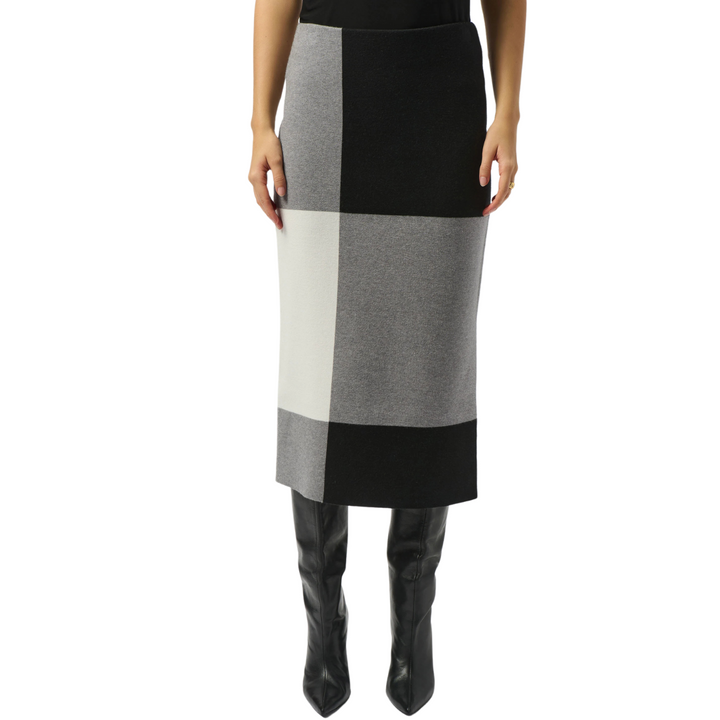 Joseph Ribkoff Jacquard Sweater Color Block Skirt