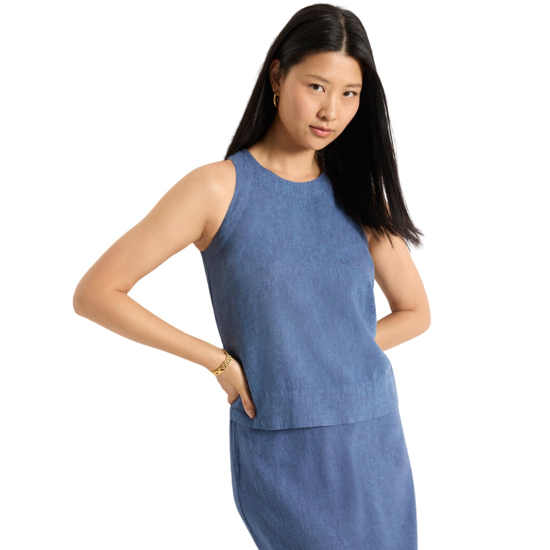 Nic + Zoe Rumba Linen Pop On Tank