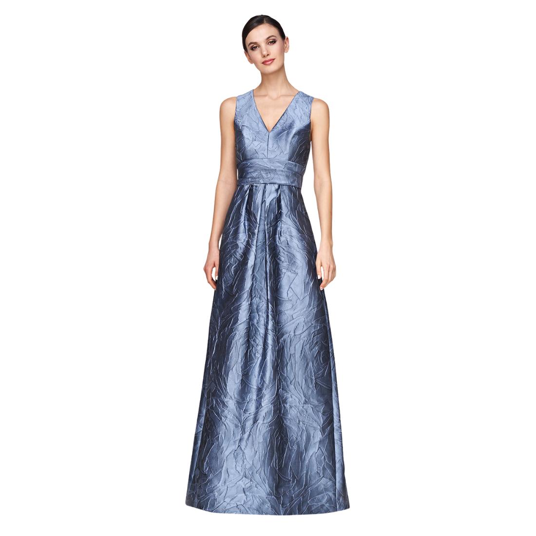grey blue formal dress Elegant V Neck Backless Grey Long Beaded Prom Dress with Slit, Backles –  abcprom
