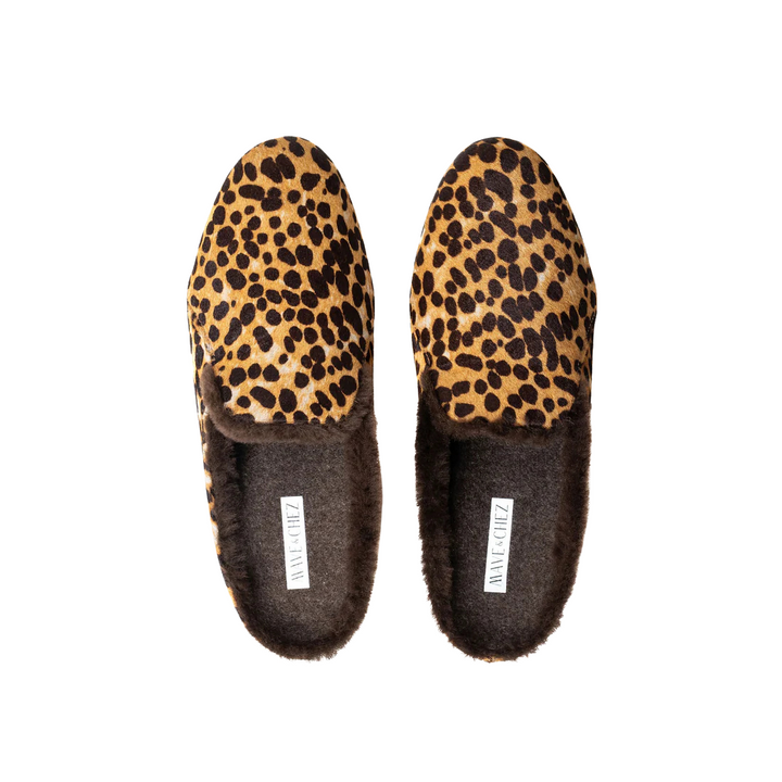 Mave & Chez Maya Backless Mule Leopard Pony