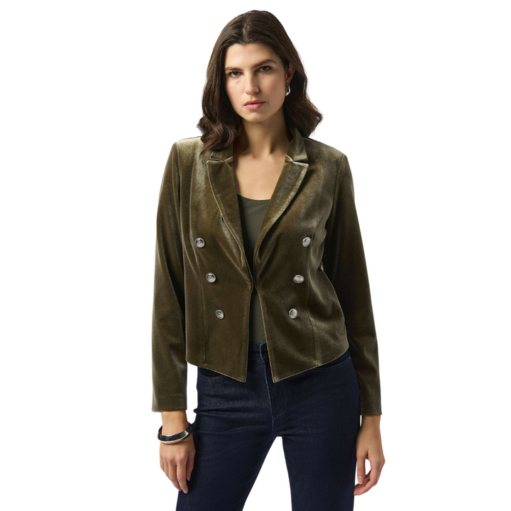 Joseph Ribkoff Velvet Knit Fitted Blazer