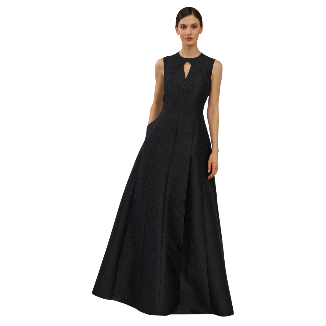 Kay Unger Women's Gabriella Jacquard Gown - Black