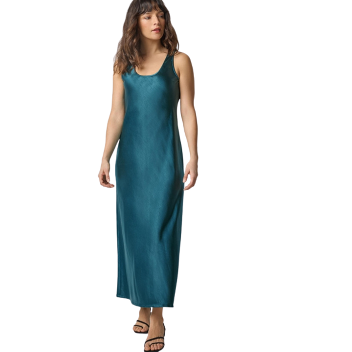 Lilla P Satin Bias Maxi Dress